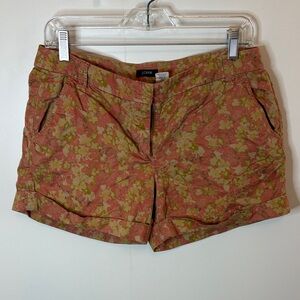 J. Crew Women's Floral Shorts - Olive and Rust